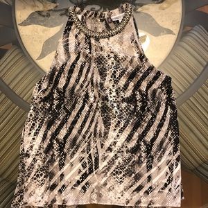 Jennifer Lopez Blouse w/Rhinestone neckline Sz S